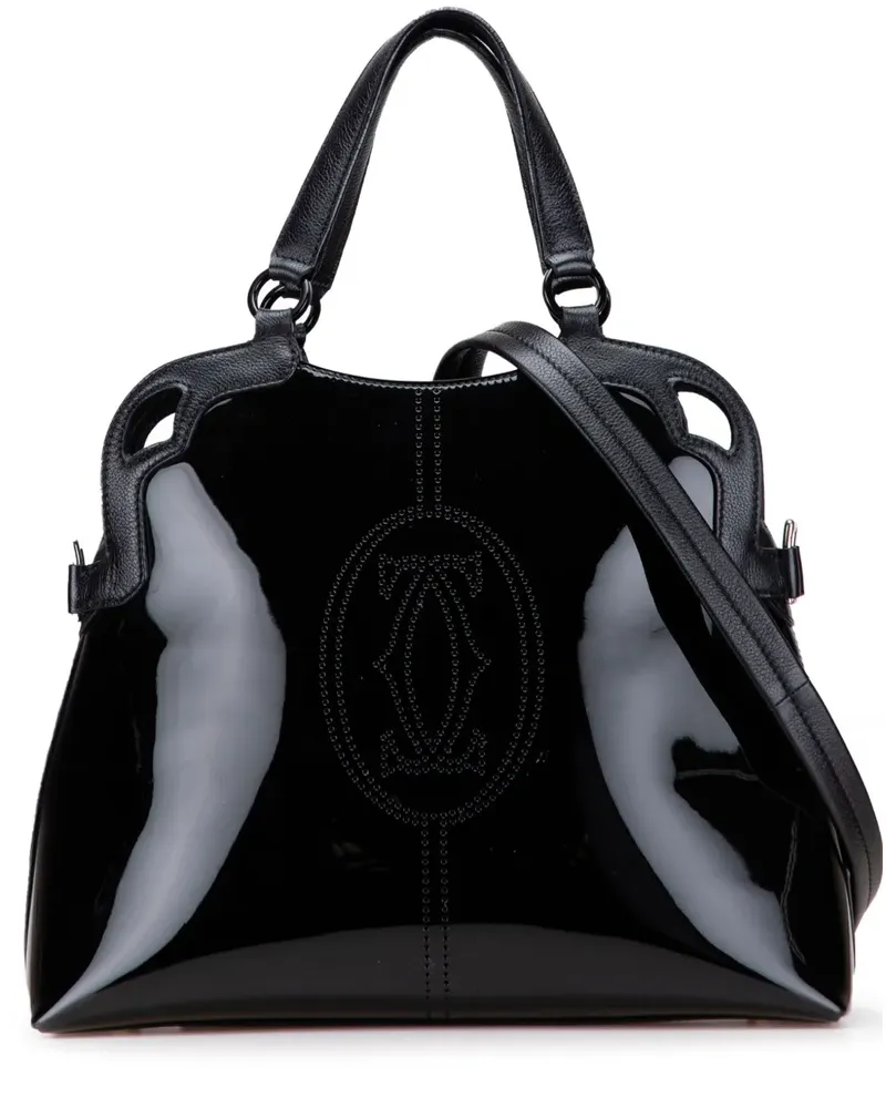 Cartier 2000-2025 Marcello de  Satchel-Tasche aus Lackleder - Schwarz Schwarz