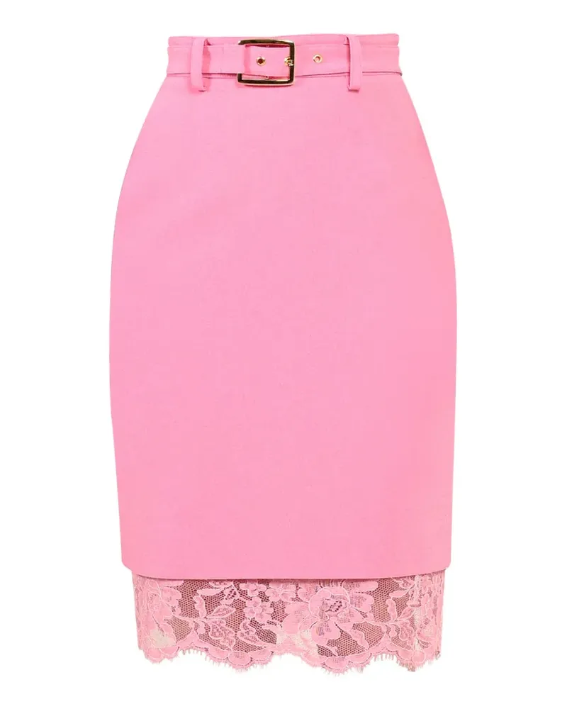Rowen Rose lace-trim belted skirt - Rosa Rosa