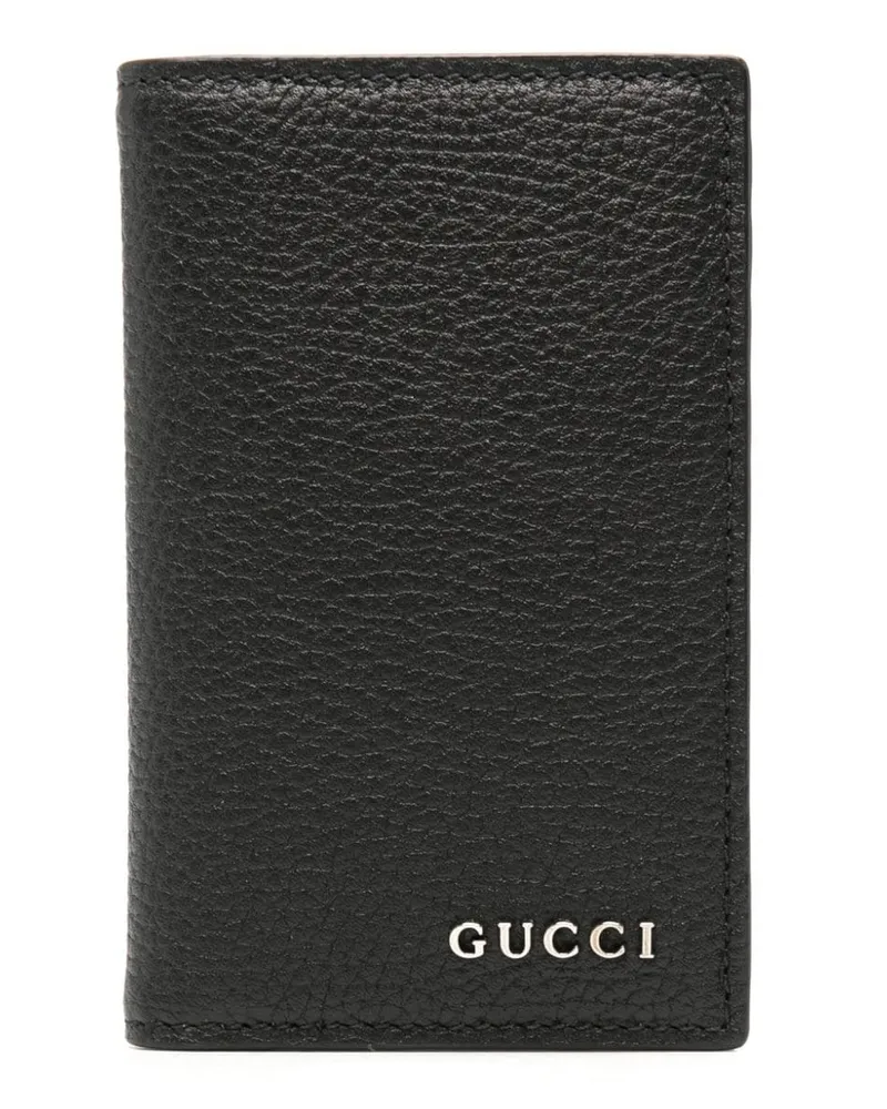 Gucci Faltbares Kartenetui mit Logo Schwarz