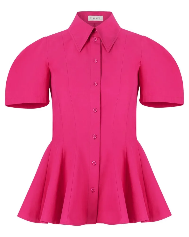 Nina Ricci Hemd aus Popeline - Rosa Rosa