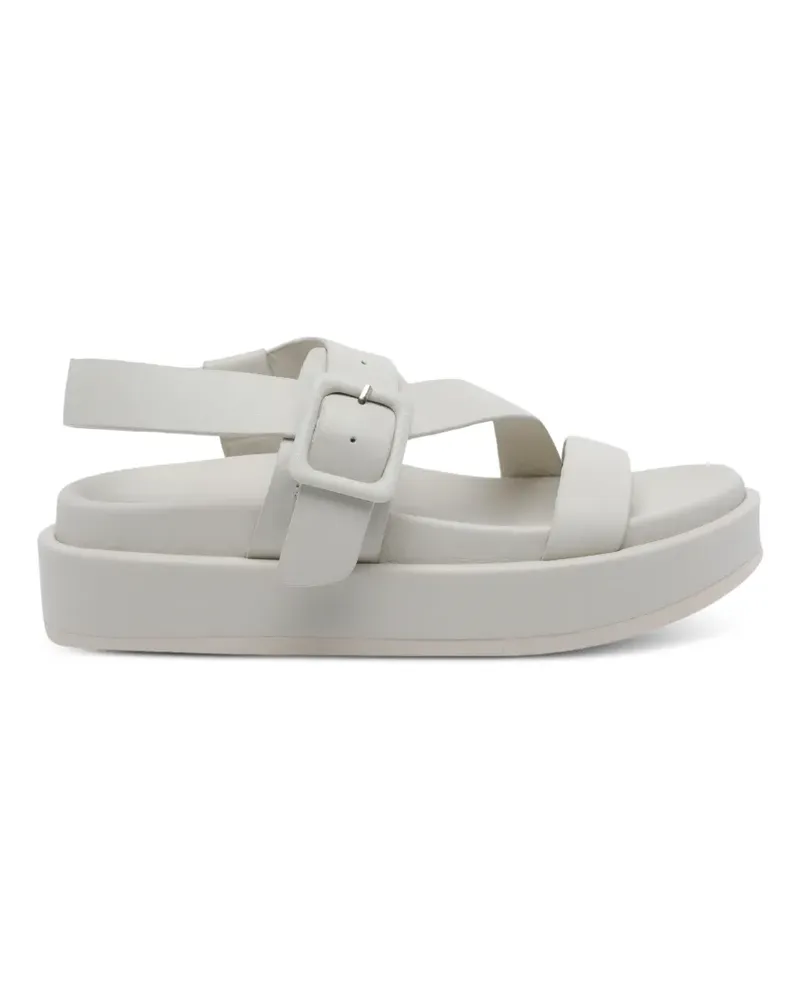 Paloma Barceló buckle-fastening round-toe sandals - Weiß Weiß