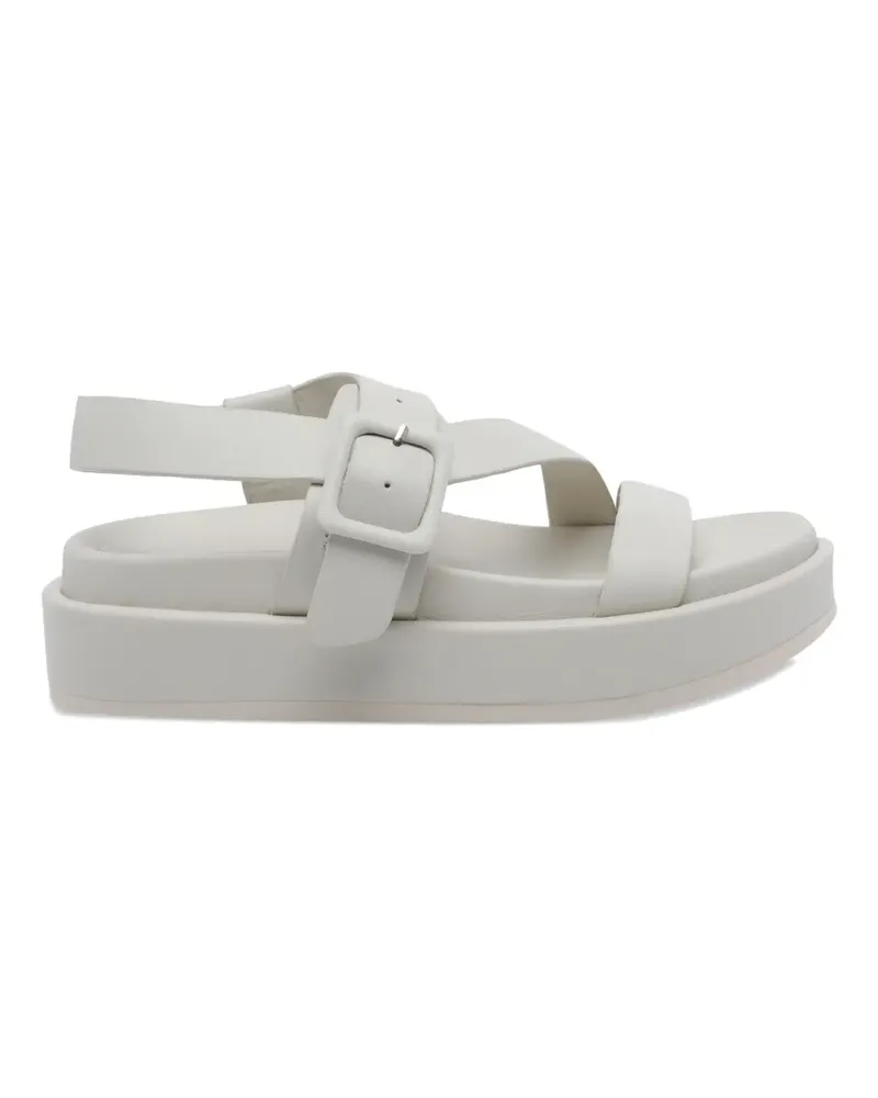 Paloma Barceló buckle-fastening round-toe sandals - Weiß Weiß