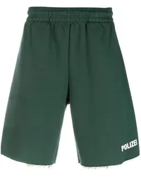 VETEMENTS Polizei Shorts mit offenem Saum Grün