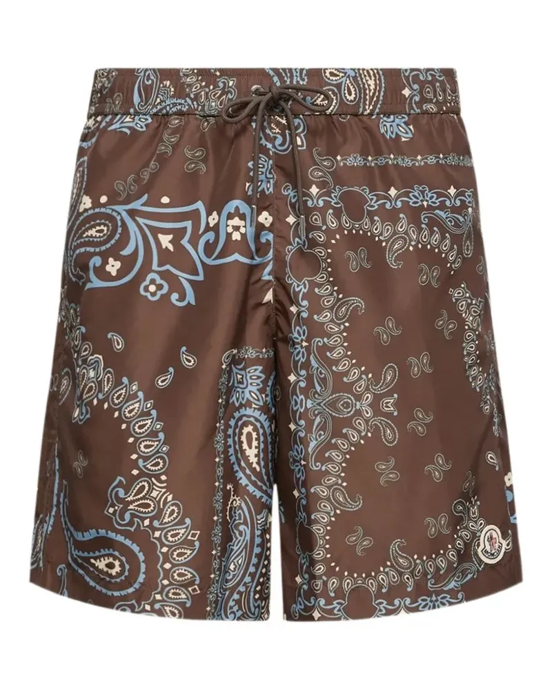 Moncler Badeshorts mit Blumenprint - Braun Braun
