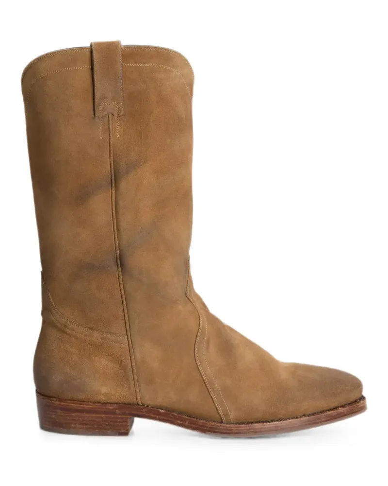 Jil Sander Stiefel im Used-Look - Nude Nude