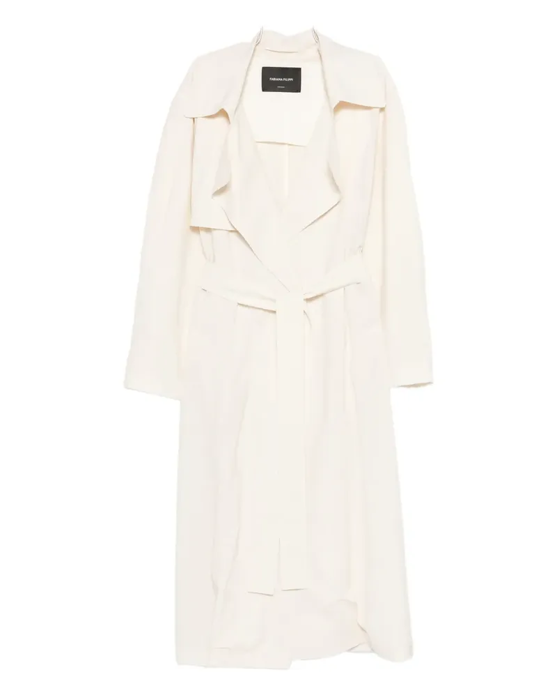 Fabiana Filippi belted trench coat - Nude Nude