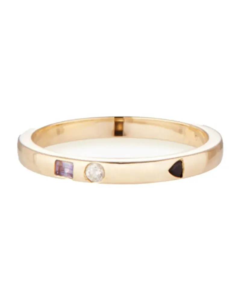 OTIUMBERG 9kt Three Stone Stacker Gelbgoldring Gold