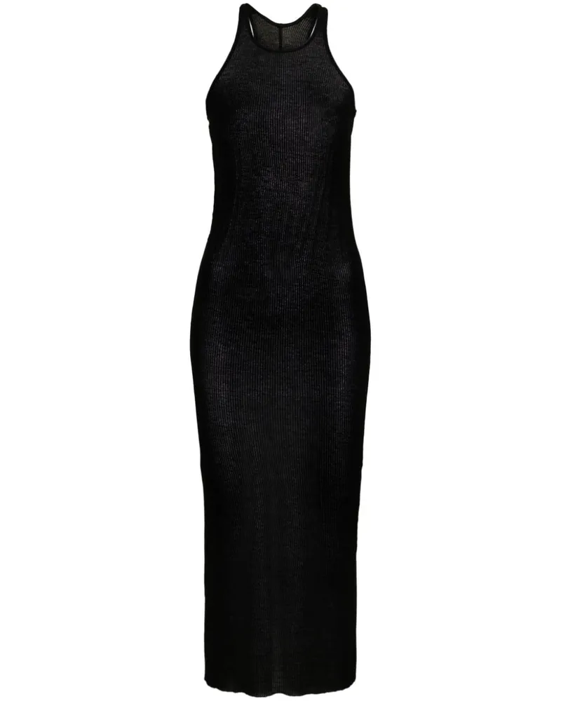 DRKSHDW by Rick Owens Geripptes Mini-Trägerkleid - Schwarz Schwarz