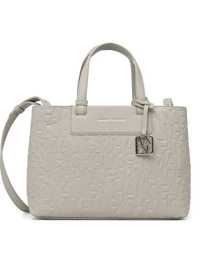 Armani Exchange logo-debossed tote bag - Grau Grau