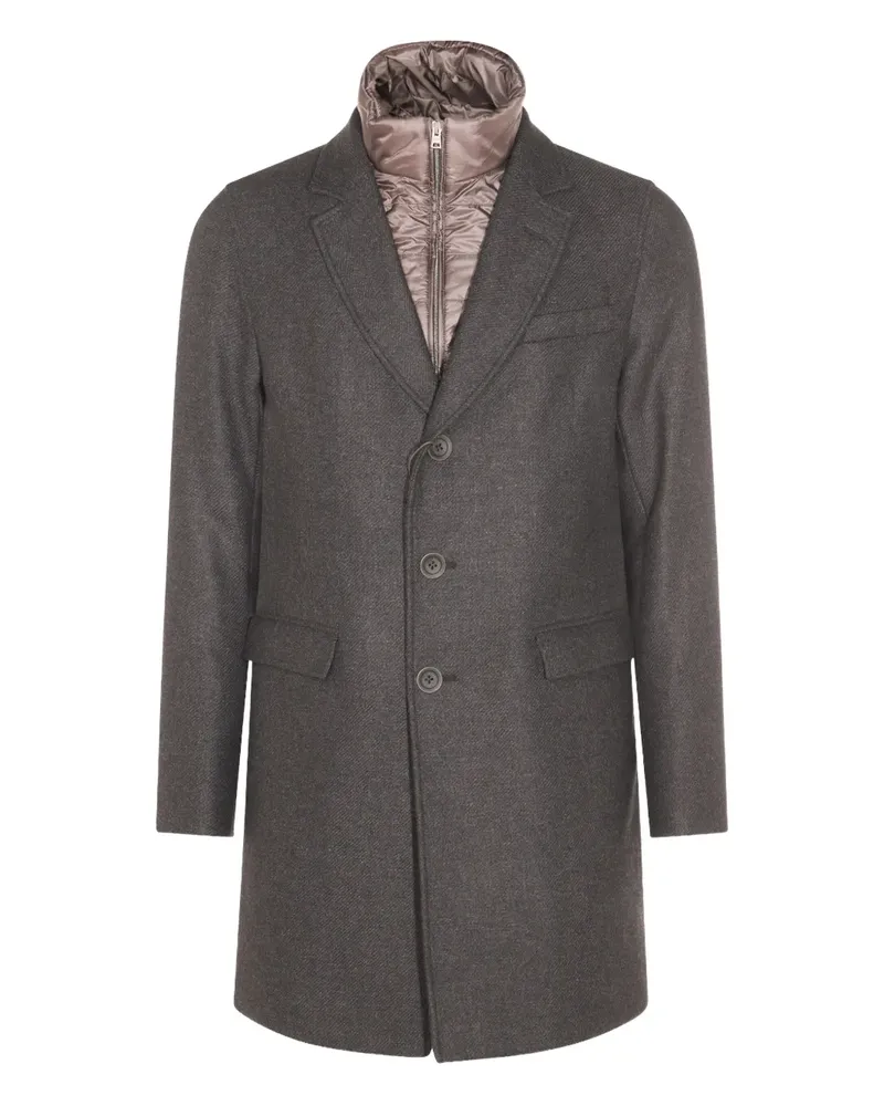Herno Mantel im Layering-Look - Grau Grau