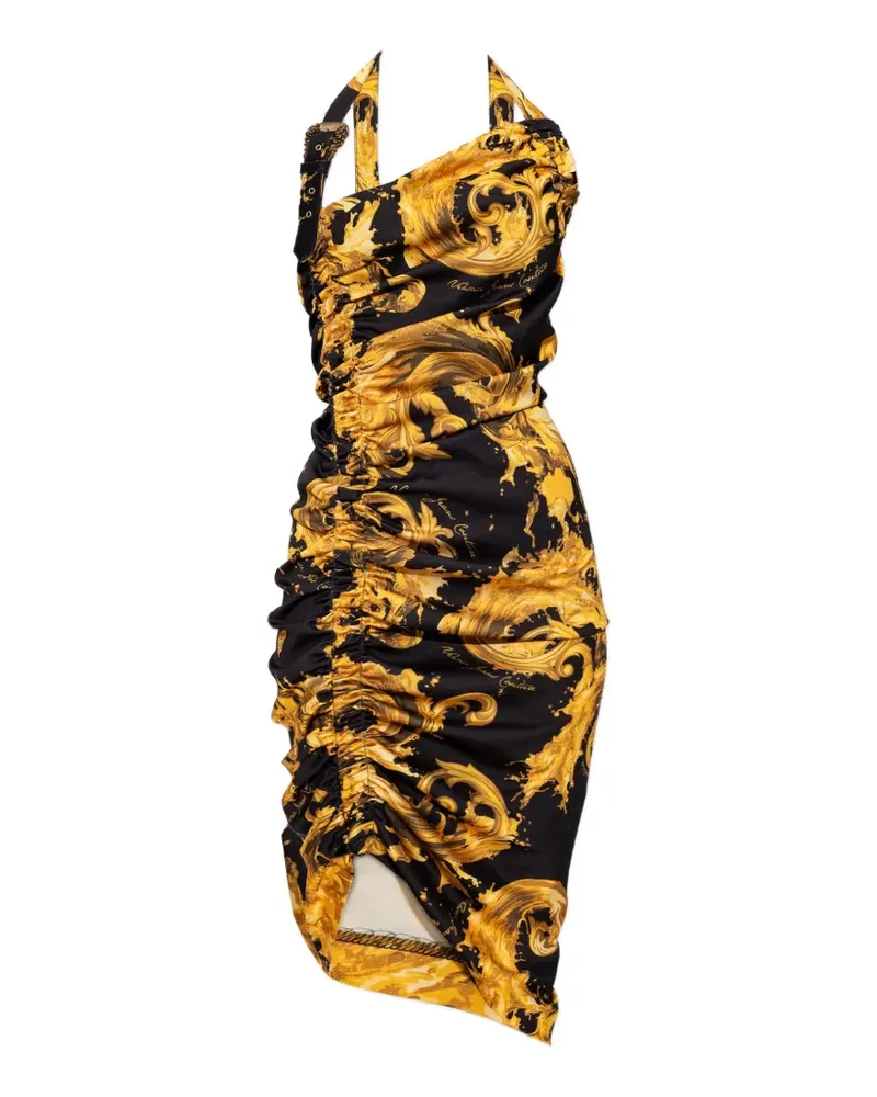 Versace Jeans Barocco midi dress - Schwarz Schwarz