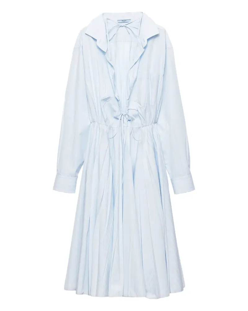 Prada Midikleid mit V-Ausschnitt - Blau Blau