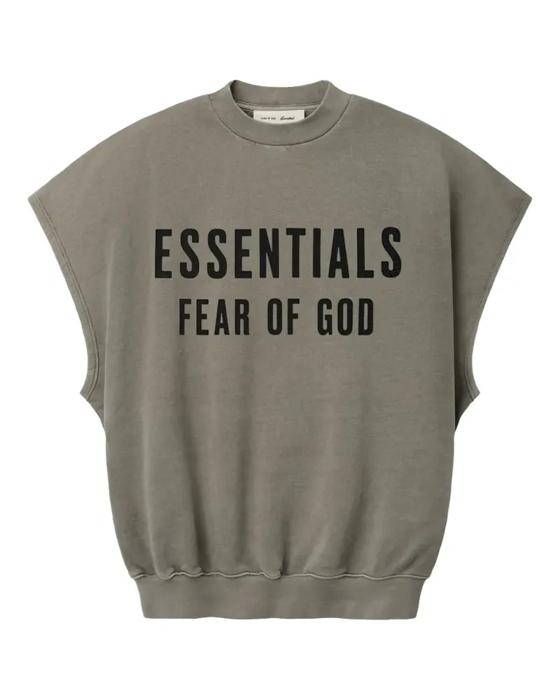Fear of God relaxed fleece cutoff sweatshirt - Grau Grau