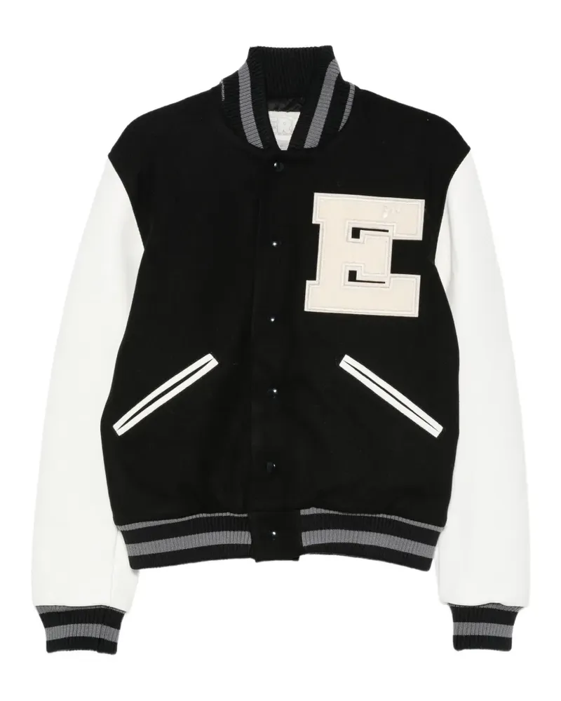 ERL Jacke mit Kontrasteinsätzen - Schwarz Schwarz
