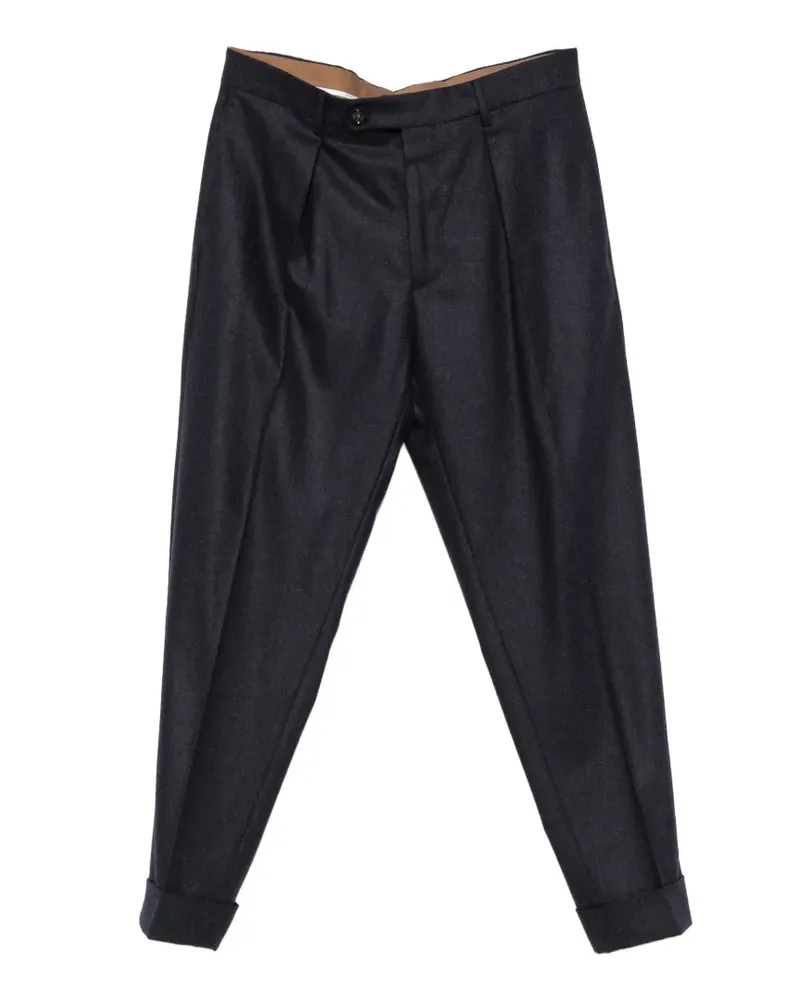 Berwich Hose mit Bundfalten - Blau Blau