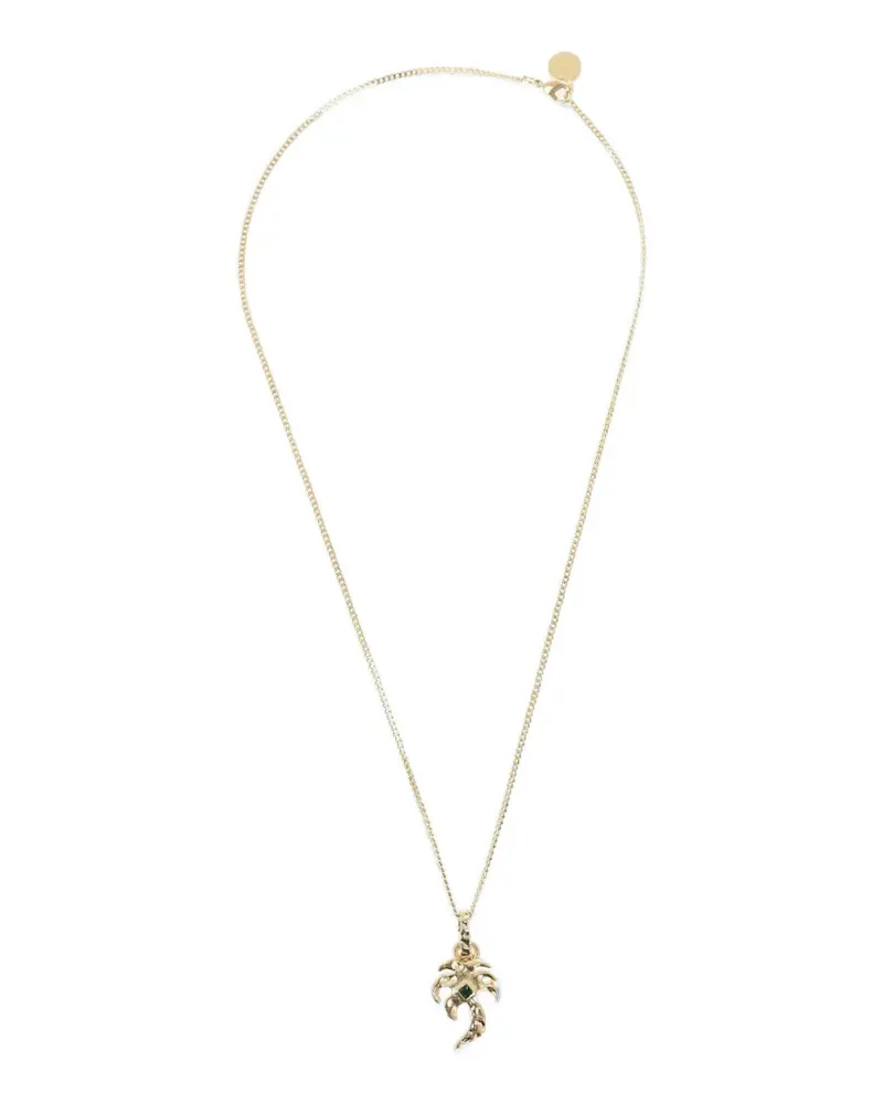 Palm Angels palm melted charm necklace - Gold Gold