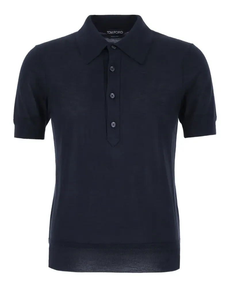 Tom Ford button polo - Blau Blau