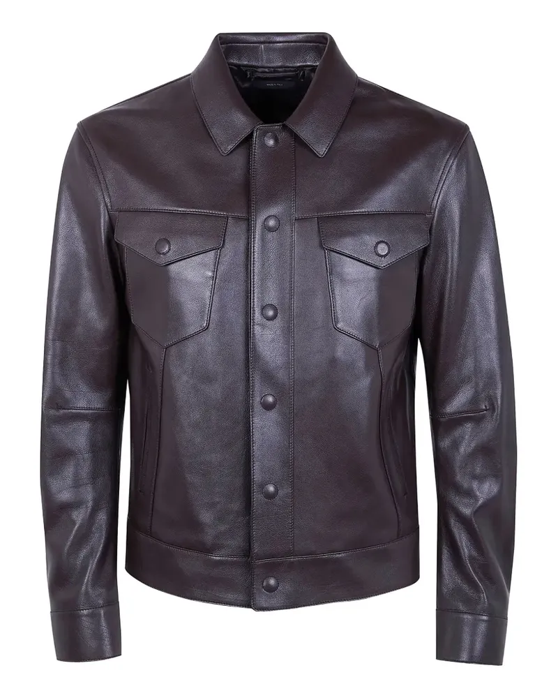 Tom Ford leather shirt jacket - Braun Braun