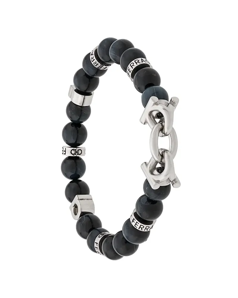 Ferragamo Armband mit Halbedelsteinen - Schwarz Schwarz