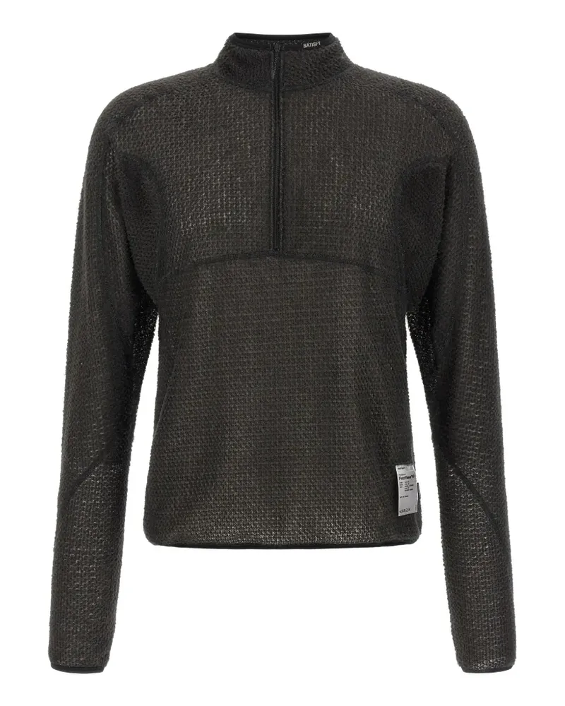 Satisfy half-zip sweatshirt - Schwarz Schwarz