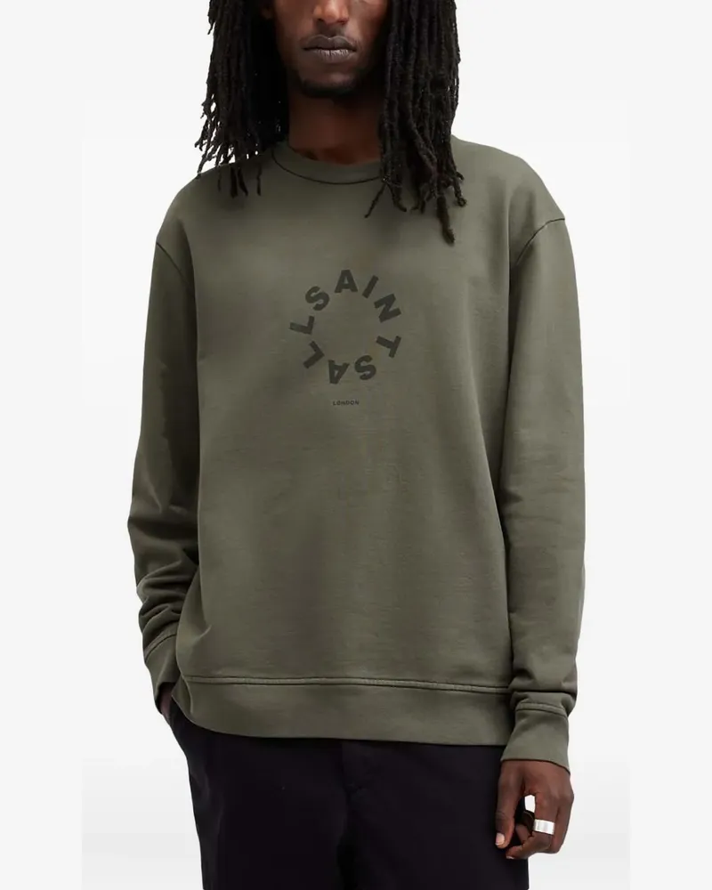 AllSaints Tierra circular-logo sweatshirt - Grün Grün