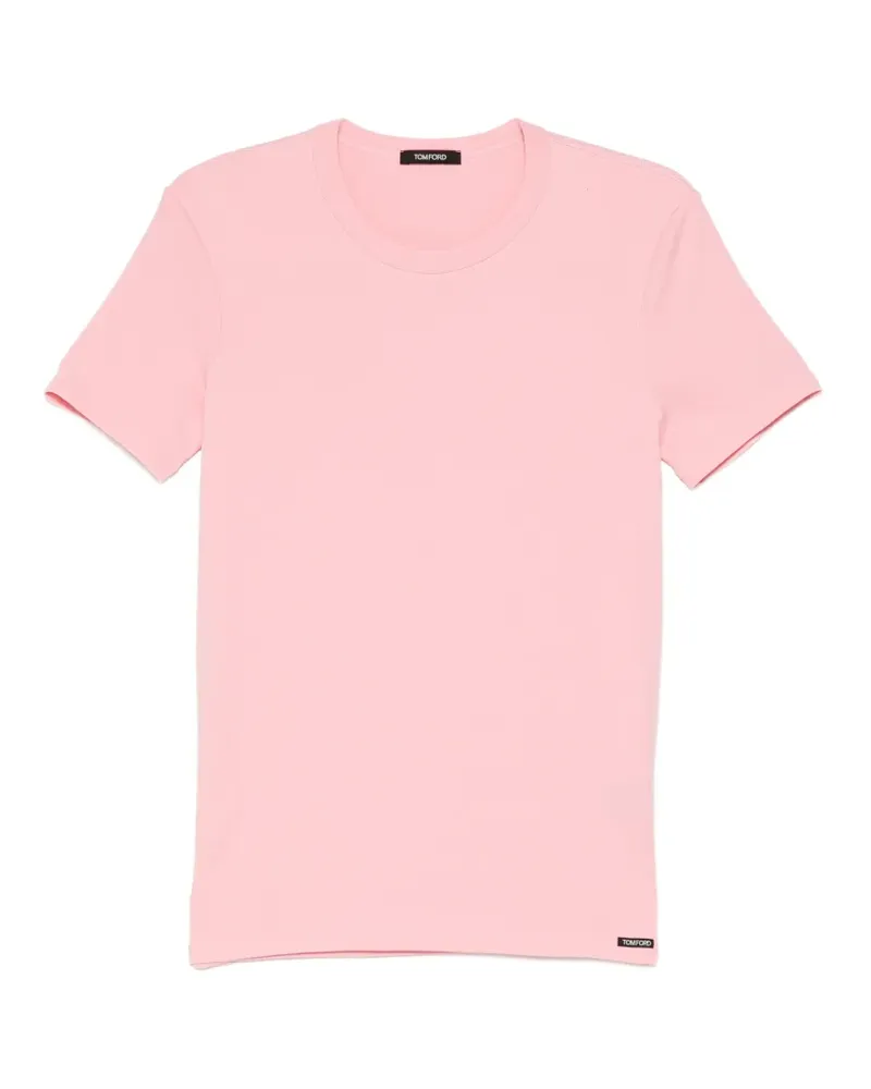 Tom Ford T-Shirt mit Logo-Patch - Rosa Rosa