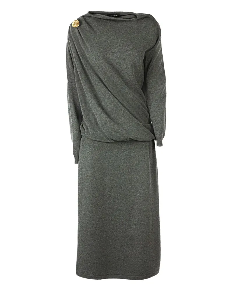 Fabiana Filippi long-sleeve midi dress - Grau Grau