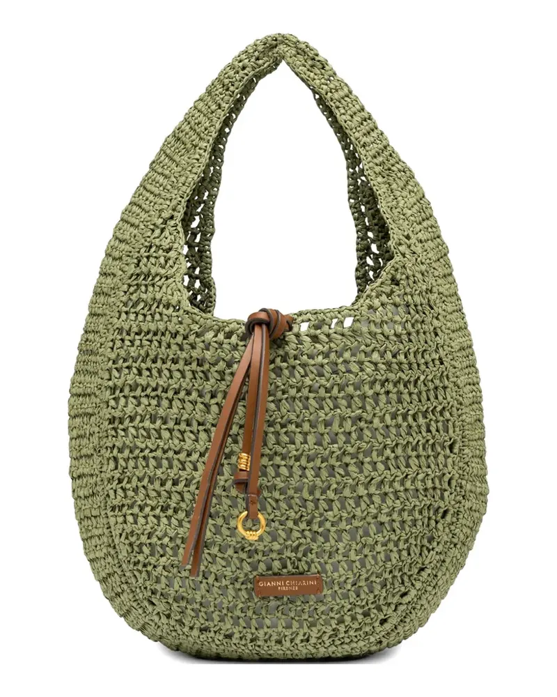 Gianni Chiarini Gewebte Nefeli Schultertasche - Grün Grün