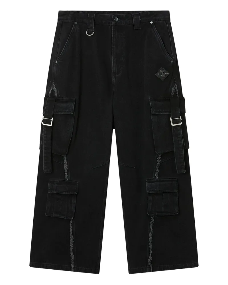 Musium Div. cargo jeans - Schwarz Schwarz