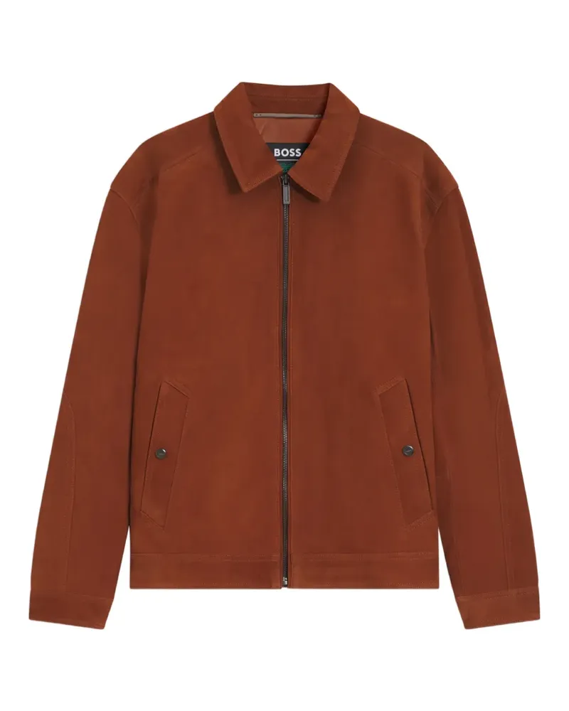 HUGO BOSS Klassische Lederjacke - Rot Rot