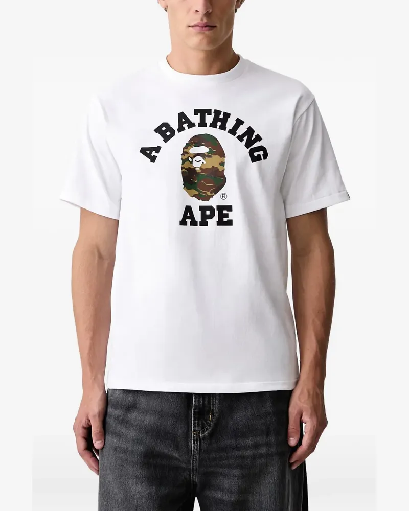BAPE Glitch Woodland College camouflage-print t-shirt - Weiß Weiß