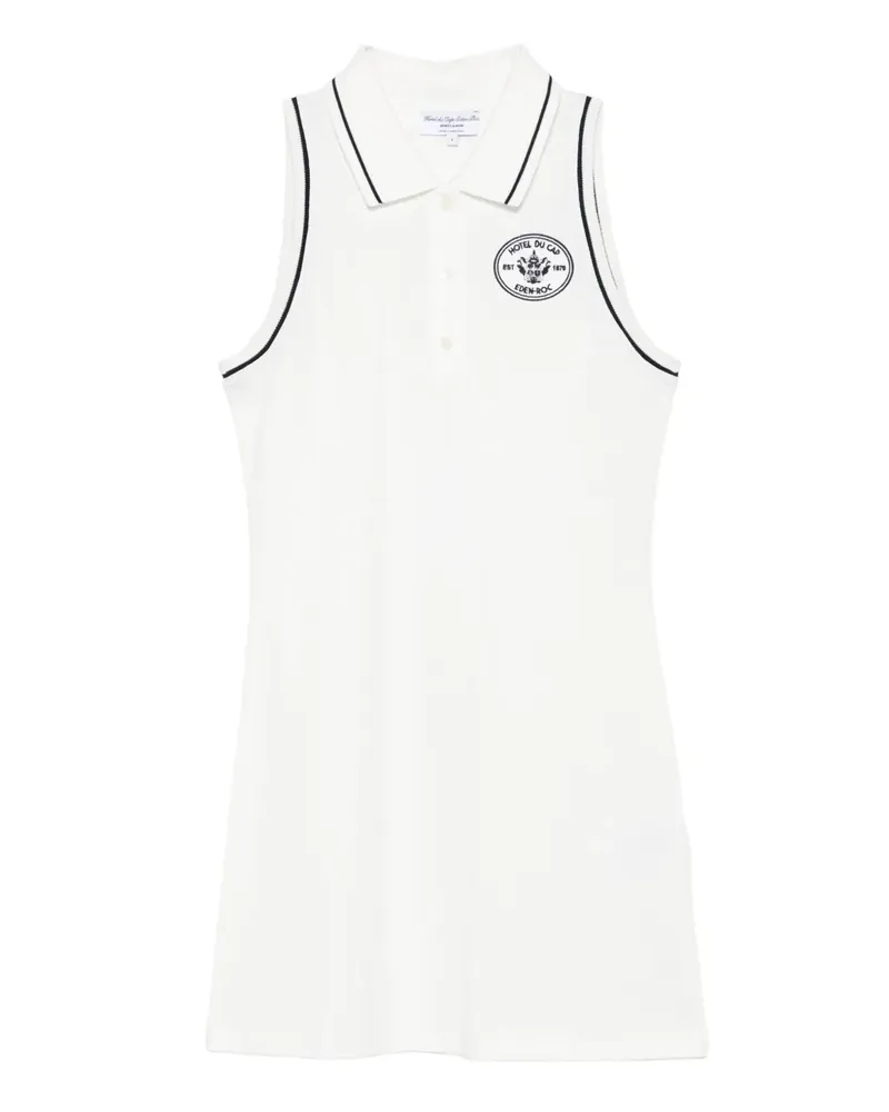 SPORTY & RICH Poloshirtkleid mit Logo-Stickerei - Weiß Weiß