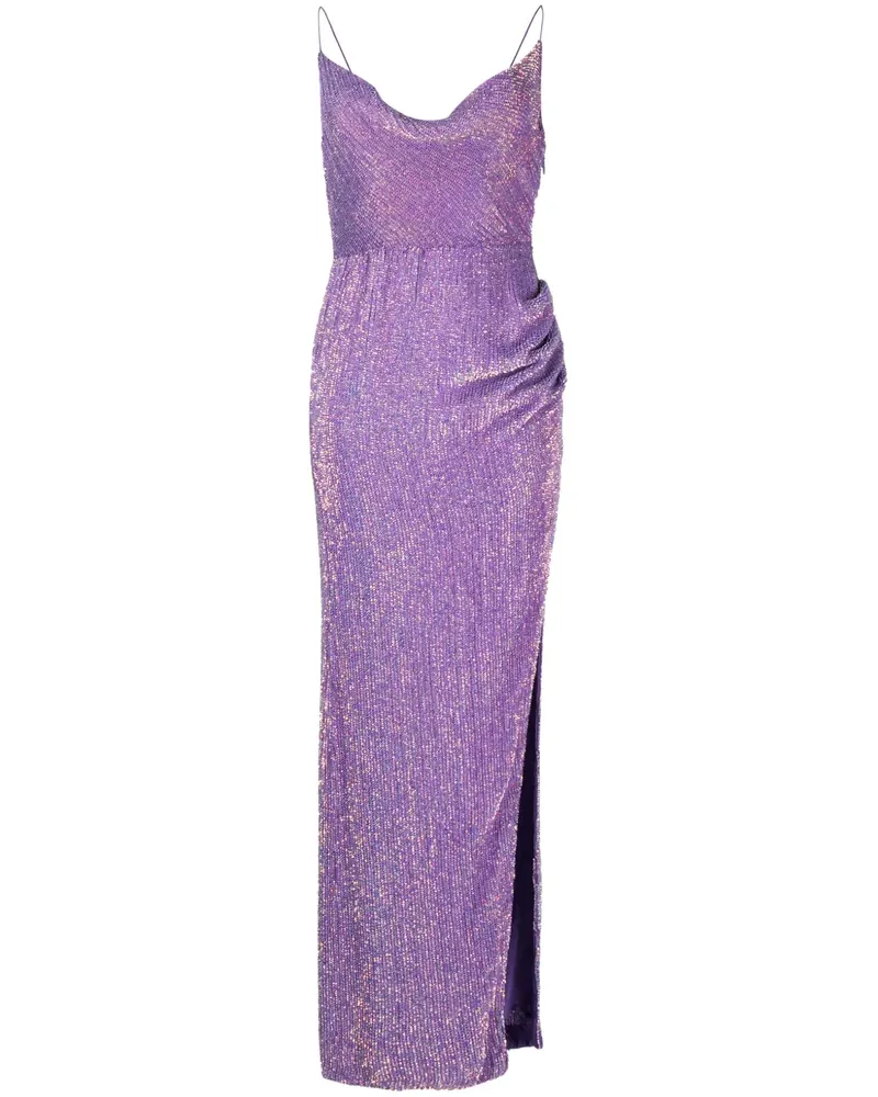 Retrofête Katya Abendkleid mit Pailletten - Violett Violett
