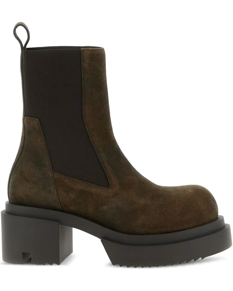 Rick Owens Plateau-Stiefel mit elastischen Riemen - Braun Braun