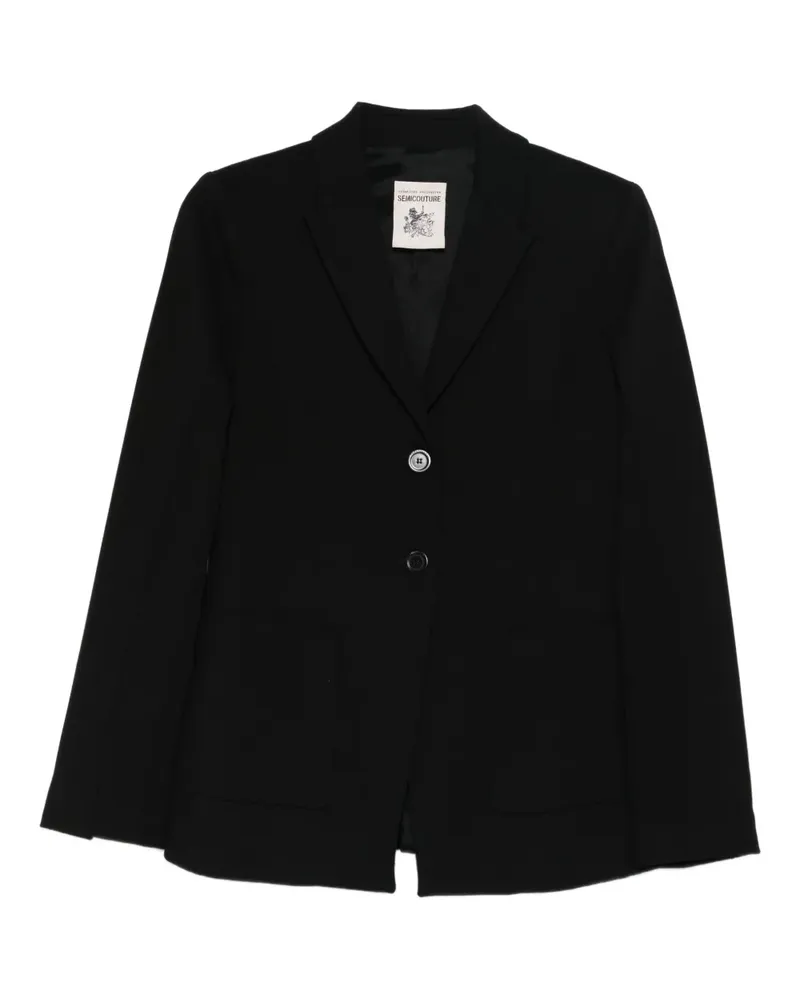 Semicouture Einreihiges Sakko - Schwarz Schwarz
