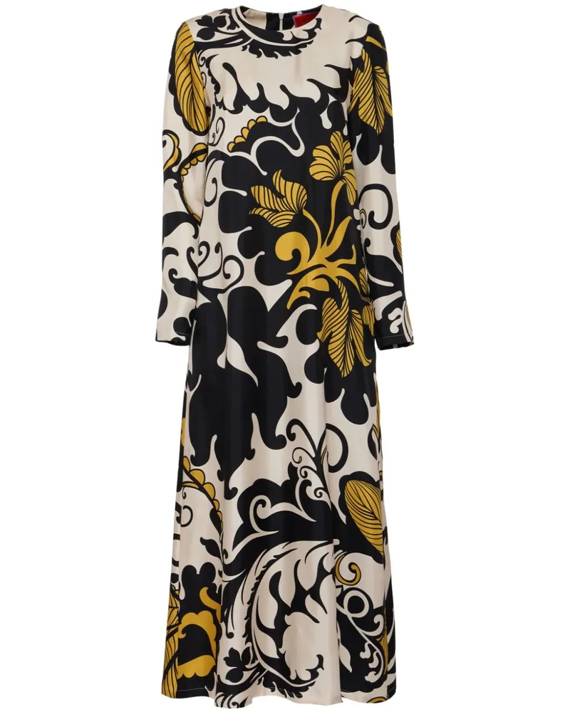 La DoubleJ Midikleid mit Print - Weiß Weiß