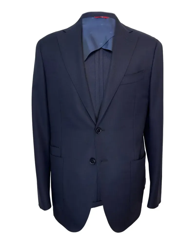 Luciano Barbera hopsack wool jacket - Blau Blau