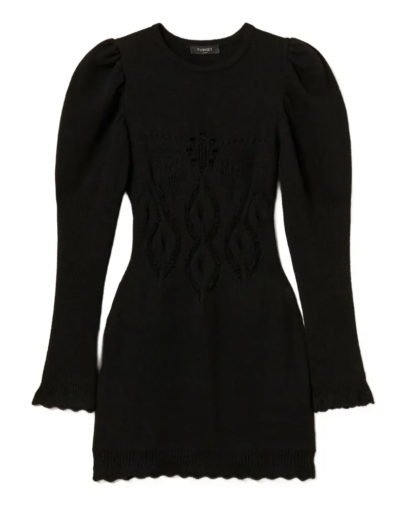 Twin-Set Gehäkeltes Kleid - Schwarz Schwarz