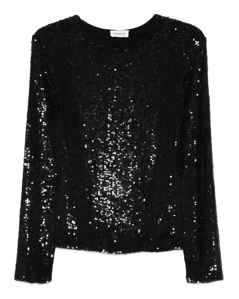 P.A.R.O.S.H. P.A.R.O H. Bluse mit Pailletten - Schwarz Schwarz
