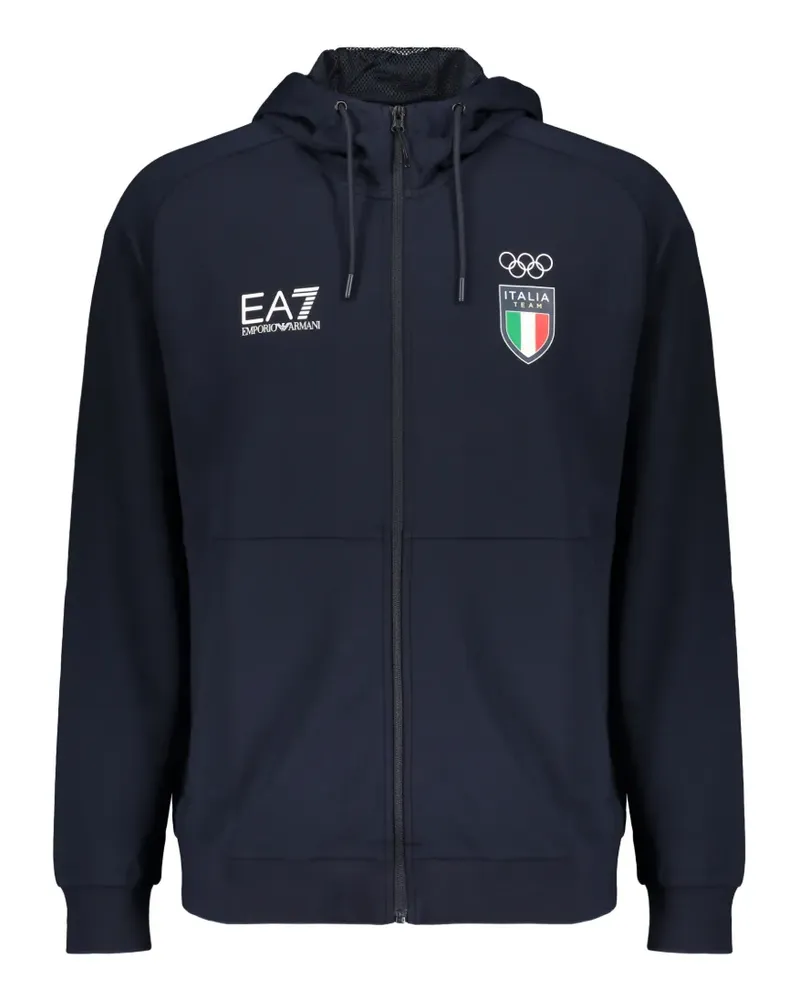 EA7 Italia Team Kapuzenjacke - Blau Blau