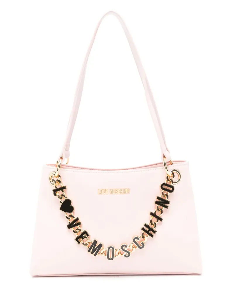 Moschino Handtasche mit Logo-Schriftzug - Rosa Rosa