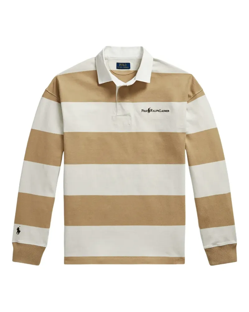 Ralph Lauren relaxed fit striped jersey rugby shirt - Nude Nude