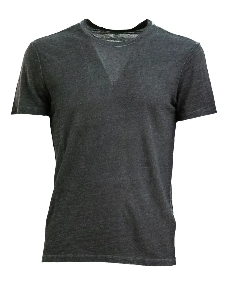 Majestic T-Shirt mit ausgewaschenem Effekt - Grau Grau