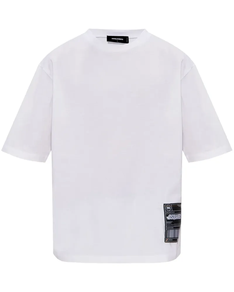 Dsquared2 T-Shirt mit Logo-Applikation - Weiß Weiß
