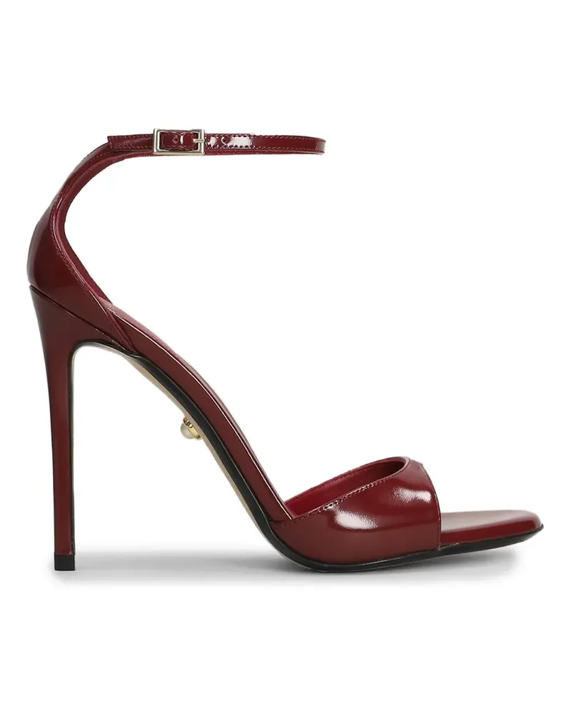 Alevì Sandalen in Lackoptik mit Knöchelriemen - Rot Rot