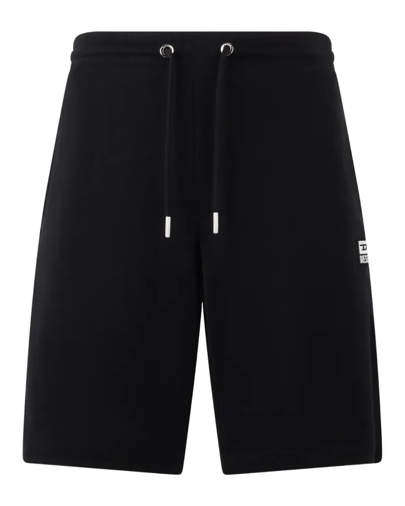 Diesel drawstring logo-patch shorts - Schwarz Schwarz