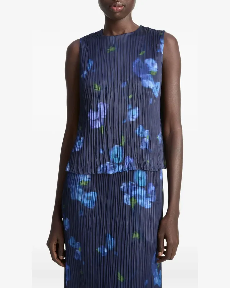 Vince Oberteil mit Print - Blau Blau