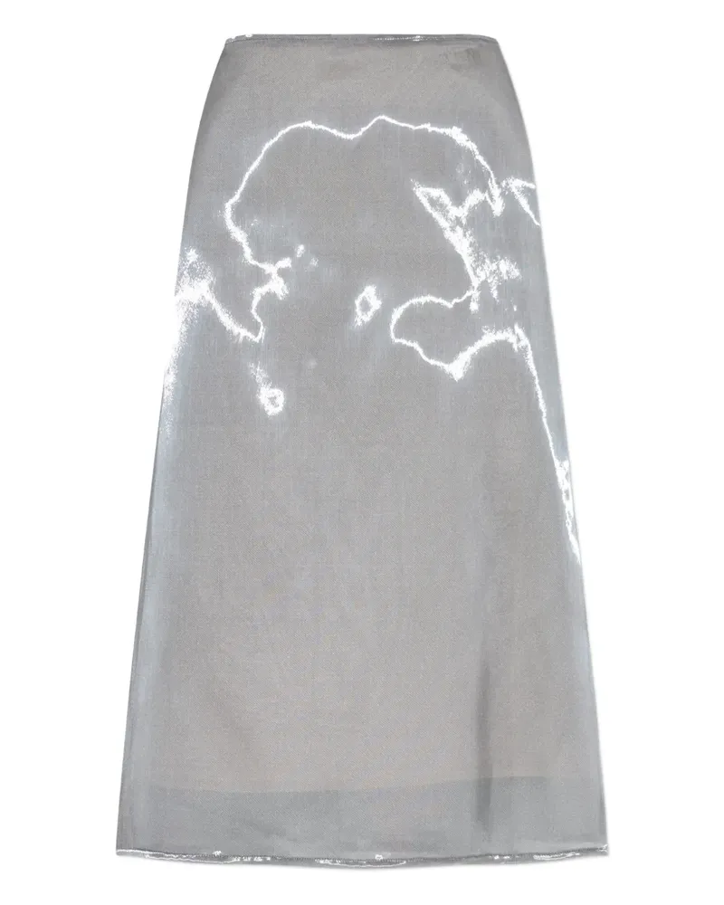 Fabiana Filippi metallic-effect skirt - Grau Grau