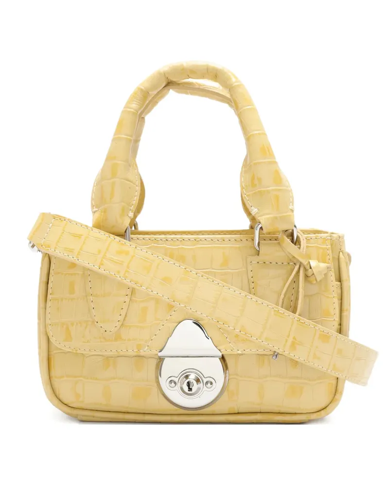 Sarah Chofakian Mini Sarah Tasche mit Kroko-Prägung - Gelb Gelb