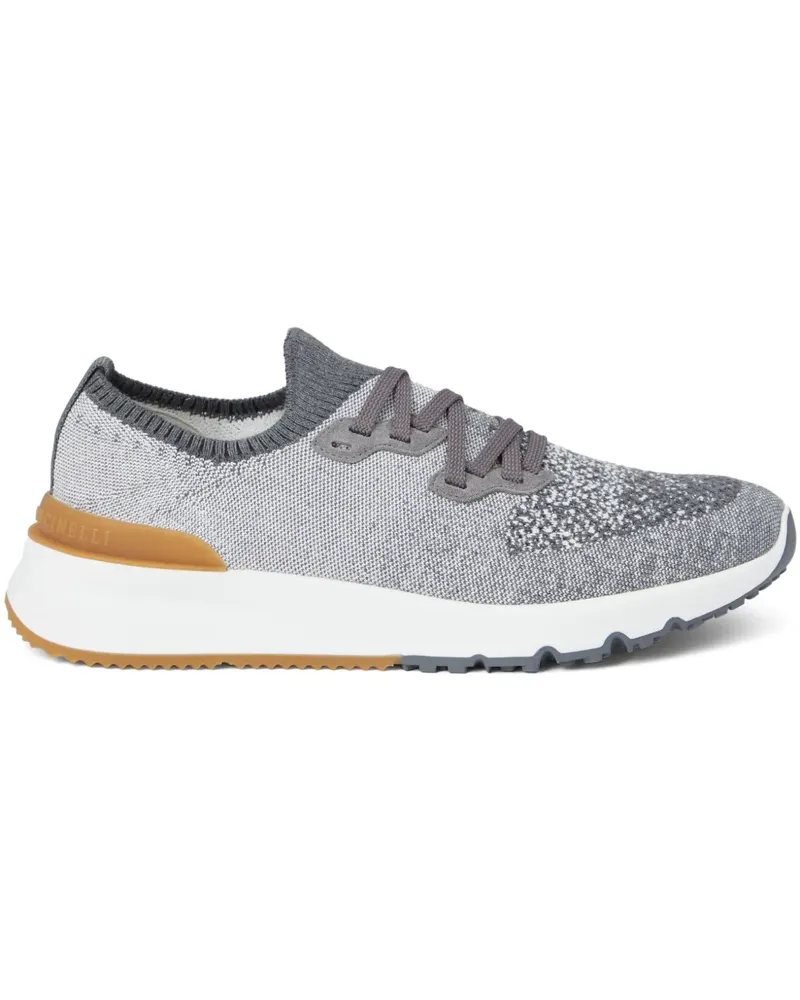 Brunello Cucinelli Sneakers mit Logo-Print - Grau Grau
